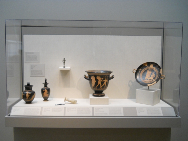 La vetrina con i materiali di Spina nel Dallas Museum