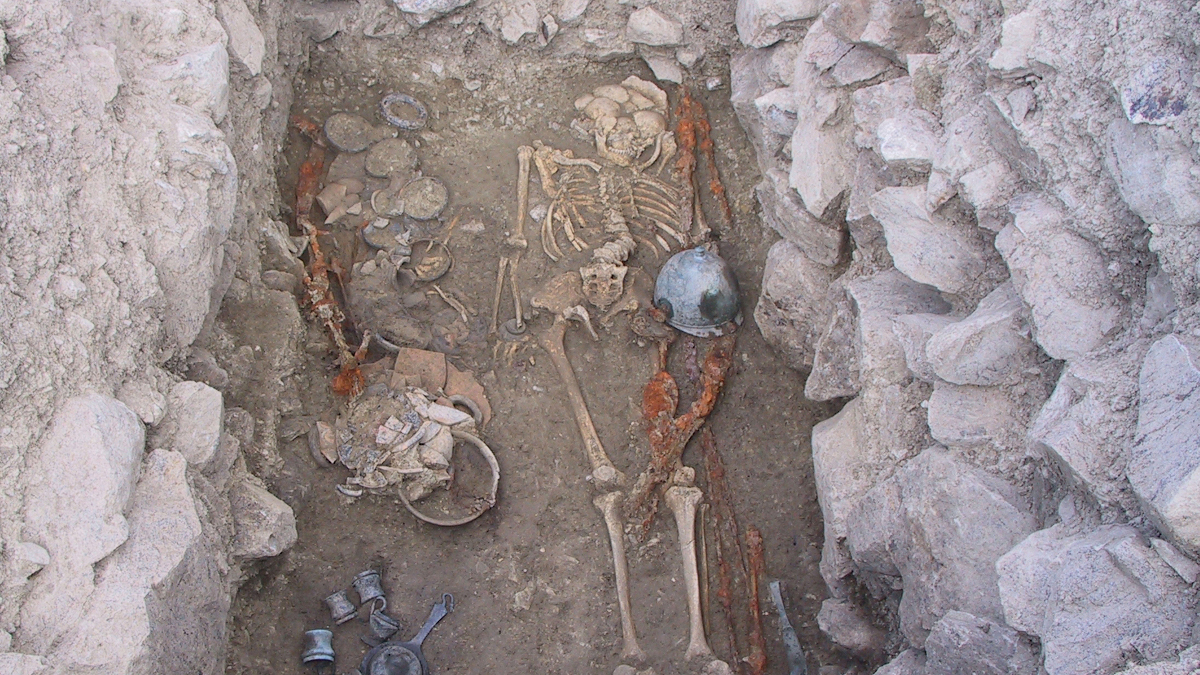 La Tomba 36 in corso di scavo