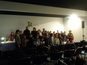 I bambini di Pilasti al Salone del Restauro con gli insegnanti, l'archeologo Nizzo e il Sindaco Fabbri
