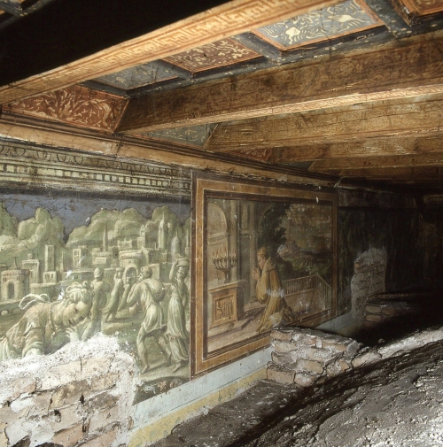 Reggio Emilia, Vescovado (sottotetti): affreschi del XVI secolo