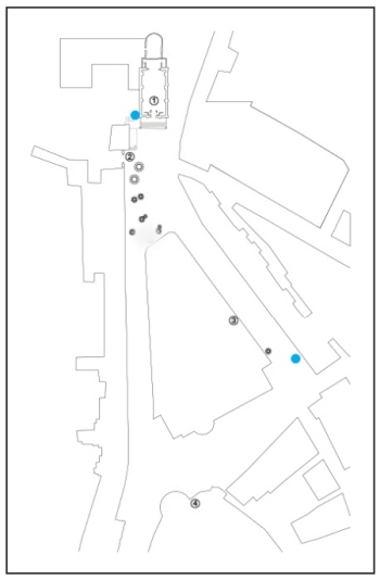 pianta generale dei rinvenimenti archeologici a Montiano