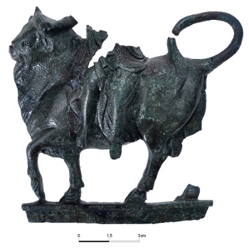 Applique in bronzo con Il ratto di Europa (da Maccaretolo)
